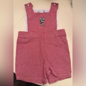 Alabama boys red gingham Jon Jon